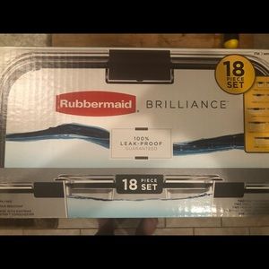 Rubbermaid Brilliance Glass Storage Container Set New Sealed Box